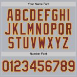 Custom Name and Number Personalized Baseball Jersey - Gray Burgundy Gold Line Authentic Team Jersey Personalized Gray Burgundy-Gold