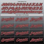 Custom Name Number Baseball Jersey - Personalized Gray Crimson Black Authentic Fade Team Apparel Personalized Gray Crimson-Black