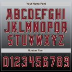 Custom Name Number Baseball Jersey - Personalized Gray Crimson Black Authentic Fade Team Apparel Personalized Gray Crimson-Black
