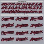 Personalized Custom Name and Number Baseball Jersey, Gray Crimson-Black Authentic Sleeveless Team Apparel Personalized Gray