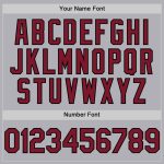 Custom Name and Number Gray Crimson-Black Mesh Throwback Baseball Jersey - Personalized Authentic Design Personalized Gray