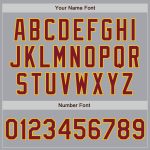 Personalized Authentic Baseball Jersey in Gray Crimson-Gold for Men and Women Personalized Gray Crimson-Gold Authentic Baseball