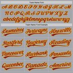 Personalized Authentic Baseball Jersey in Gray Crimson-Gold for Men and Women Personalized Gray Crimson-Gold Authentic Baseball