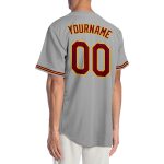 Custom Name Number Personalized Gray Crimson Gold Baseball Jersey Personalized Gray Crimson-Gold Authentic Baseball Jersey