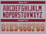 Custom Personalized Football Jersey - Gray Crimson-Gold Mesh with Name and Number Personalized Gray Crimson-Gold Mesh Drift