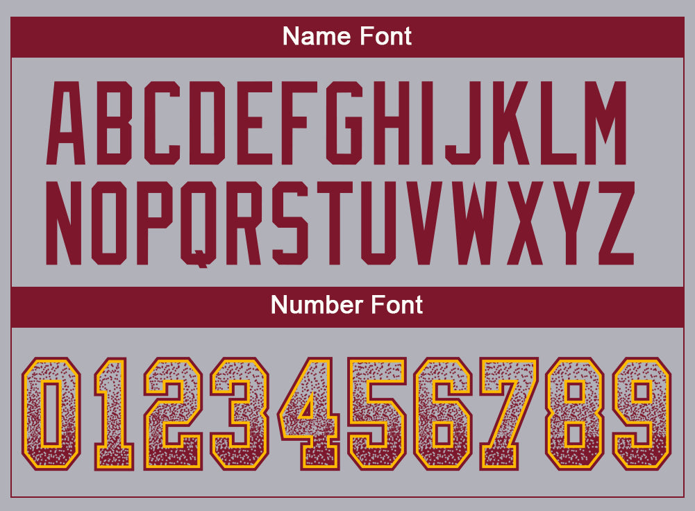 Personalized Gray Crimson-Gold Mesh Drift Fashion Football Jersey Team Custom Name and Number Custom Personalized Football Jersey - Gray Crimson-Gold Mesh with Name and Number Personalized Gray Crimson-Gold Mesh Drift - Image 4