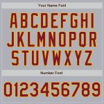 Custom Name Number Unisex Softball Jersey Gray Crimson Pinstripe Gold Two-Button Personalized Team Apparel Personalized Gray