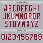 Custom Personalized Baseball Jersey - Gray Crimson-White Mesh Throwback with Team Name and Number Personalized Gray Crimson-White