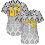 Personalized 3D Gray Gold-Black Pattern Baseball Jersey - Authentic Design Personalized Gray Gold-Black 3D Pattern Design