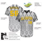 Personalized 3D Gray Gold-Black Pattern Baseball Jersey - Authentic Design Personalized Gray Gold-Black 3D Pattern Design