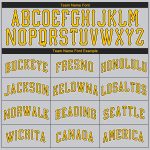 Custom Name Number Gray Gold Black Authentic Basketball Jersey - Personalized Throwback Team Jersey Personalized Gray Gold-Black