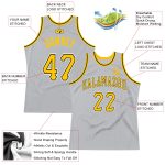 Custom Name Number Gray Gold Black Authentic Basketball Jersey - Personalized Throwback Team Jersey Personalized Gray Gold-Black