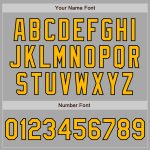 Custom Name Number Varsity Letterman Jacket - Personalized Gray Gold-Black Bomber Full-Snap Team Jacket Personalized Gray