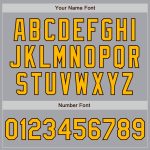 Custom Name and Number Baseball Jersey - Personalized Gray Gold-Brown 3 Color Design - Authentic Team Apparel Personalized