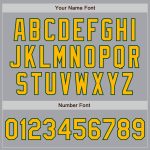 Custom Name and Number Personalized Baseball Jersey in Gray Gold-Green - Authentic 3 Colors Arm Shapes Team Gear Personalized