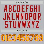 Custom Personalized Gray Gold-Red Throwback Baseball Jersey with Name and Number Personalized Gray Gold-Red Authentic Throwback