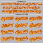 Custom Personalized Gray Gold-Red Throwback Baseball Jersey with Name and Number Personalized Gray Gold-Red Authentic Throwback