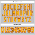 Custom Personalized Gray and Gold-Red Basketball Jersey with Name and Number - Authentic Throwback Team Apparel Personalized