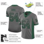 Custom Name & Number Green-Black Mesh Drift Fashion Football Jersey - Personalized Gray Team Jersey Personalized Gray Gotham
