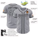 Personalized Authentic Gray-Black Baseball Jersey for Men and Women Personalized Gray Gray-Black Authentic Baseball Jersey