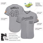 Custom Name and Number Authentic Gray-Black Baseball Jersey - Personalized Team Jersey Personalized Gray Gray-Black Authentic