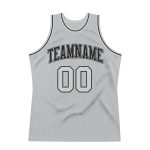 Custom Name and Number Personalized Gray-Black Throwback Basketball Jersey - Authentic Team Apparel Personalized Gray Gray-Black