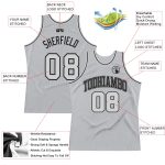 Custom Name and Number Personalized Gray-Black Throwback Basketball Jersey - Authentic Team Apparel Personalized Gray Gray-Black