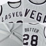 Custom Name and Number Personalized Gray-Black Throwback Basketball Jersey - Authentic Team Apparel Personalized Gray Gray-Black