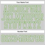 Custom Personalized Basketball Jersey - Gray Neon Green Throwback Team Jersey with Name & Number Personalized Gray Gray-Neon