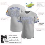 Custom Name and Number Gray Royal Authentic Baseball Jersey - Personalized Team Jersey Personalized Gray Gray Royal Authentic