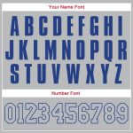 Custom Name and Number Authentic Gray Royal Throwback Basketball Jersey - Personalized Team Jersey Personalized Gray Gray-Royal