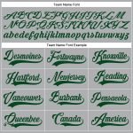 Custom Name and Number Personalized Authentic Baseball Jersey - Gray Green-Black Team Jersey Personalized Gray Green-Black