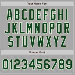 Custom Name Number Varsity Letterman Jacket Gray Green Cream Two Tone Full-Snap Bomber Personalized Gray Green-Cream Bomber