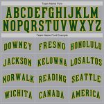 Personalized Gray Green Gold Baseball Jersey - Authentic Custom Team Apparel Personalized Gray Green-Gold Authentic Baseball