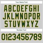 Custom Name and Number Baseball Jersey in Gray Green-Gold | Personalized Authentic Team Jersey Personalized Gray Green-Gold