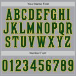 Personalized Gray Green Gold Baseball Jersey - Authentic Custom Team Apparel Personalized Gray Green-Gold Authentic Baseball