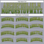 Custom Name and Number Gray Green-Gold Drift Fashion Baseball Jersey - Personalized Team Apparel Personalized Gray Green-Gold