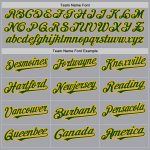 Personalized Custom Name Number Gray Green-Gold Baseball Jersey with Raglan Sleeves Personalized Gray Green-Gold Authentic