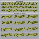 Personalized Gray Green-Gold Authentic Baseball Jersey - Sleeveless Design Personalized Gray Green-Gold Authentic Sleeveless