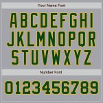 Custom Two Tone Gray Green-Gold Baseball Jersey with Personalized Name and Number - Authentic Team Apparel Personalized Gray