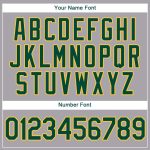 Custom Name and Number Baseball Jersey in Gray Green-Gold - Personalized Team Jersey Personalized Gray Green-Gold Baseball