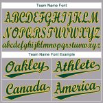 Custom Name and Number Baseball Jersey in Gray Green-Gold - Personalized Team Jersey Personalized Gray Green-Gold Baseball