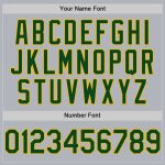 Custom Name and Number Gray Green Gold Line Baseball Jersey - Personalized Authentic Team Jersey Personalized Gray Green-Gold