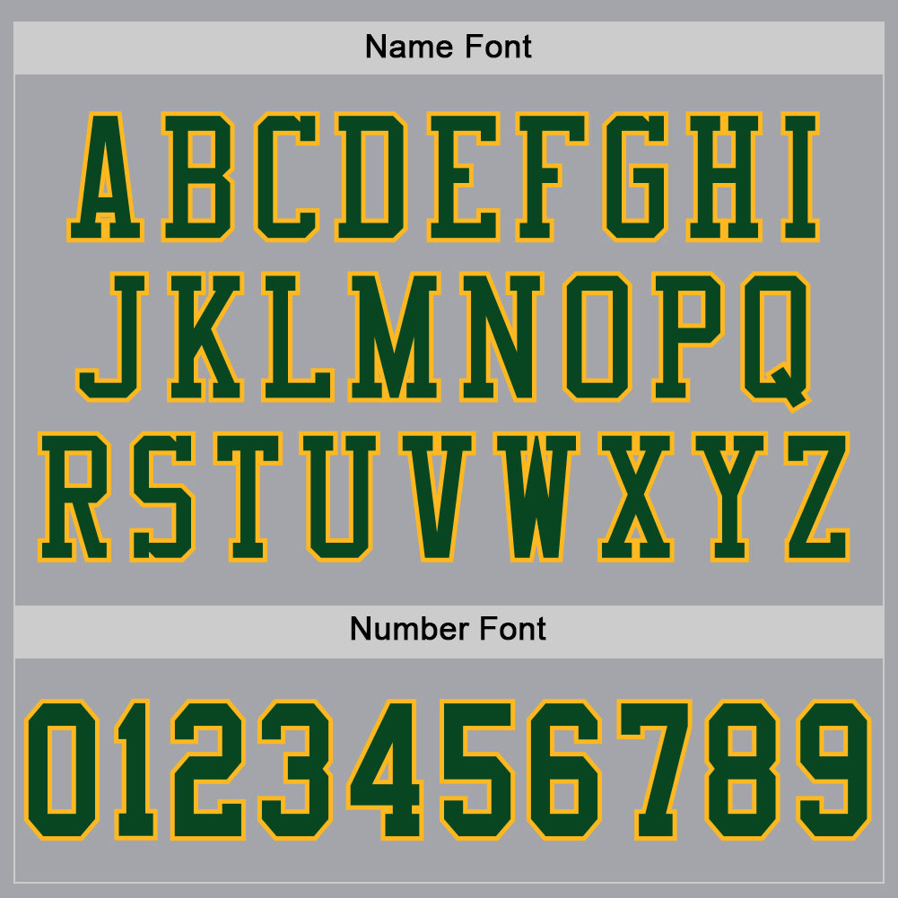 Personalized Gray Green-Gold Mesh Authentic Football Jersey Team Custom Name and Number Custom Team Football Jersey - Personalized Gray Green-Gold Mesh with Name and Number Personalized Gray Green-Gold Mesh Authentic - Image 4