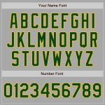 Custom Gray Green-Gold Unisex Softball Jersey with Personalized Name and Number - Two-Button Design Personalized Gray Green-Gold