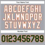 Custom Name Number Baseball Jersey - Personalized Gray Green-Orange Sleeveless Authentic Team Apparel Personalized Gray Green-Orange