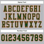 Custom Authentic Football Jersey - Personalized Gray Green-Orange Mesh with Name & Number Personalized Gray Green-Orange