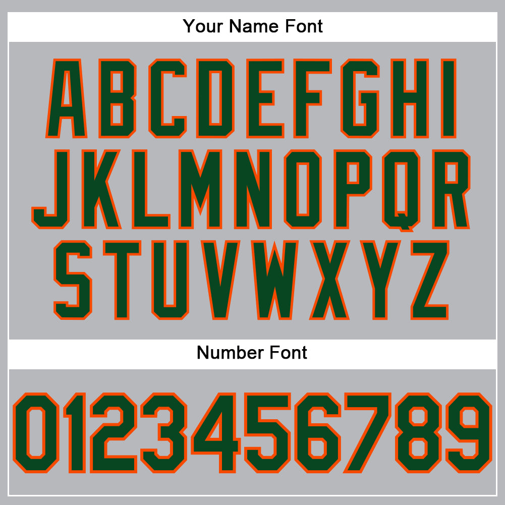 Personalized Gray Green-Orange Performance T-Shirt Team Custom Name and Number Custom Team Performance T-Shirt with Name and Number - Personalized Gray Green-Orange Color Personalized Gray Green-Orange - Image 4