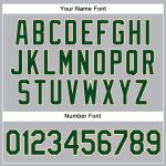Custom Name and Number Personalized Gray Green Pinstripe Baseball Jersey - Authentic City Style Personalized Gray Green Pinstripe