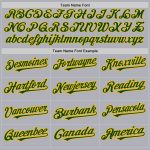 Custom Name and Number Gray Green Pinstripe Gold Two-Button Unisex Softball Jersey - Personalized Team Apparel Personalized